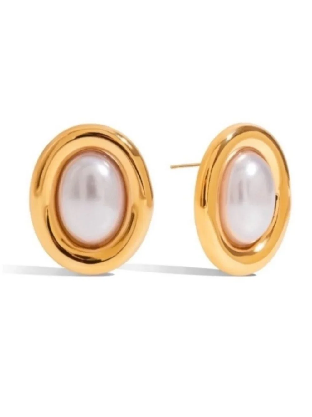 New! Treasure Gold Pearl Earrings (2004) NWOT